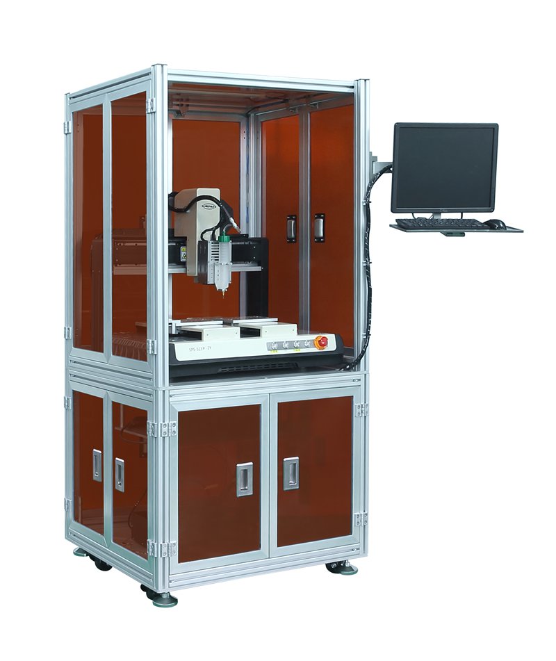 落地式雙頭硅膠AB膠視覺高精點(diǎn)膠機(jī)513F-2Y