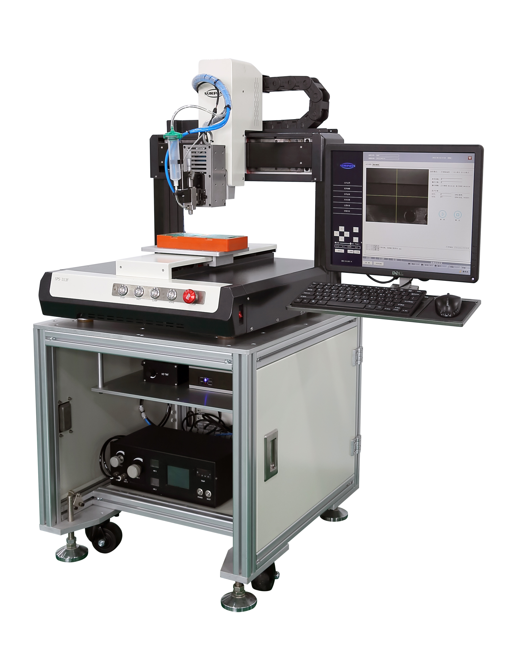 落地式高精密視覺(jué)噴射點(diǎn)膠機(jī)SPS-313F