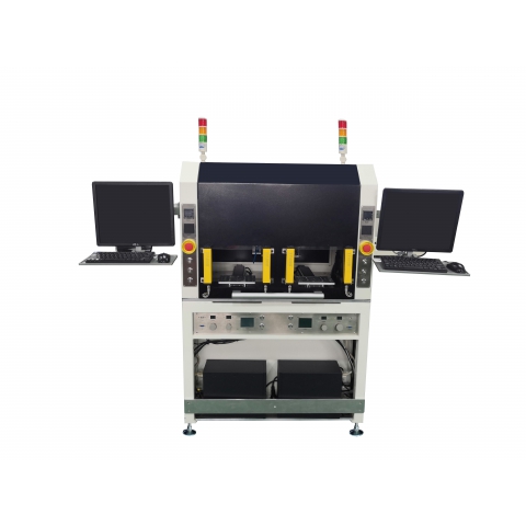 雙Y軸雙工作平臺，雙閥體六軸點膠機